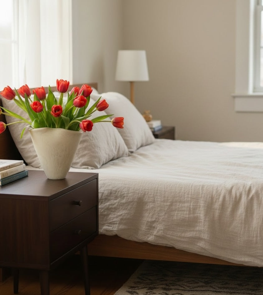 Styled Camille vase in Cream