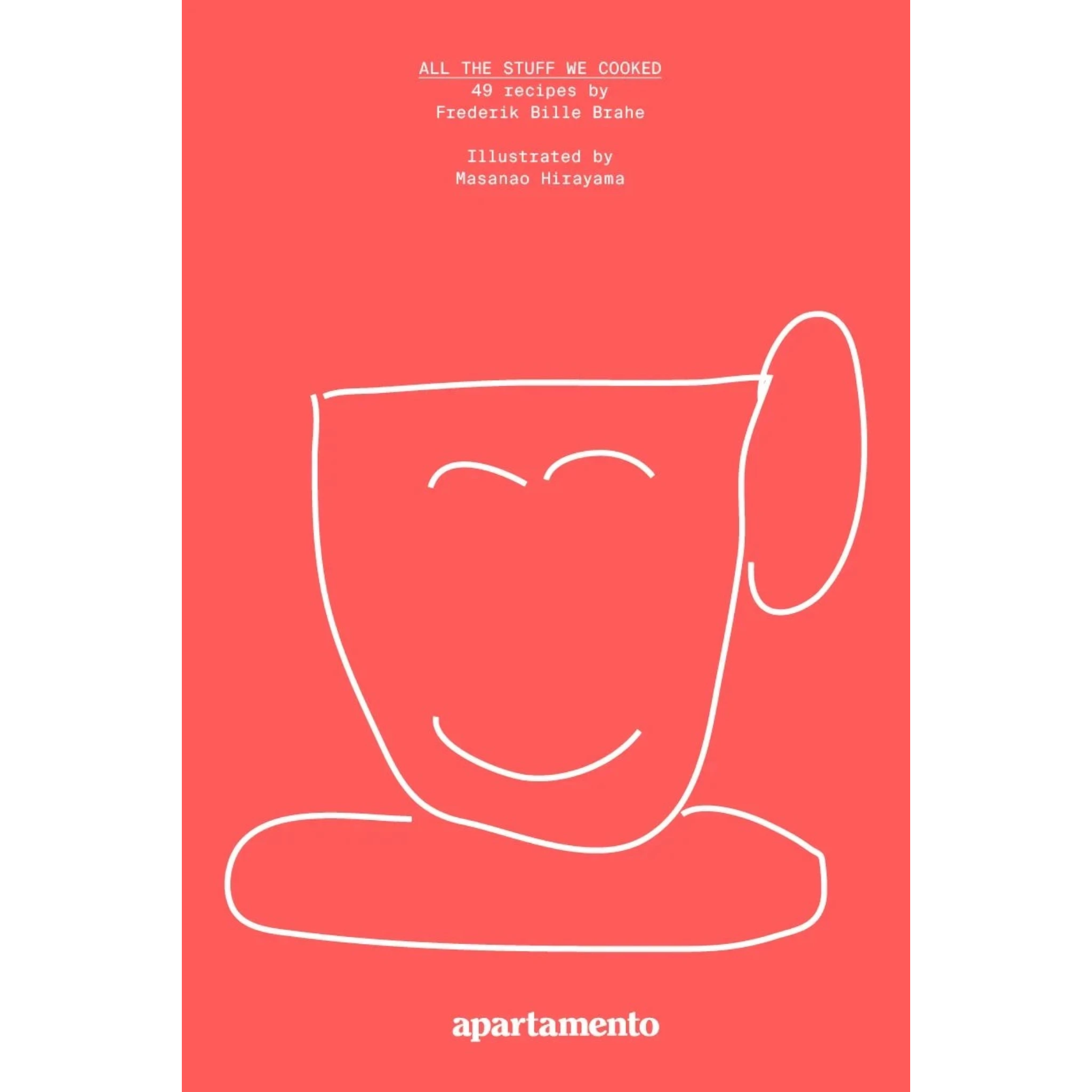 keep-collections All The Stuff We Cooked recipe book featuring a vibrant red cover and minimalist cup illustration.