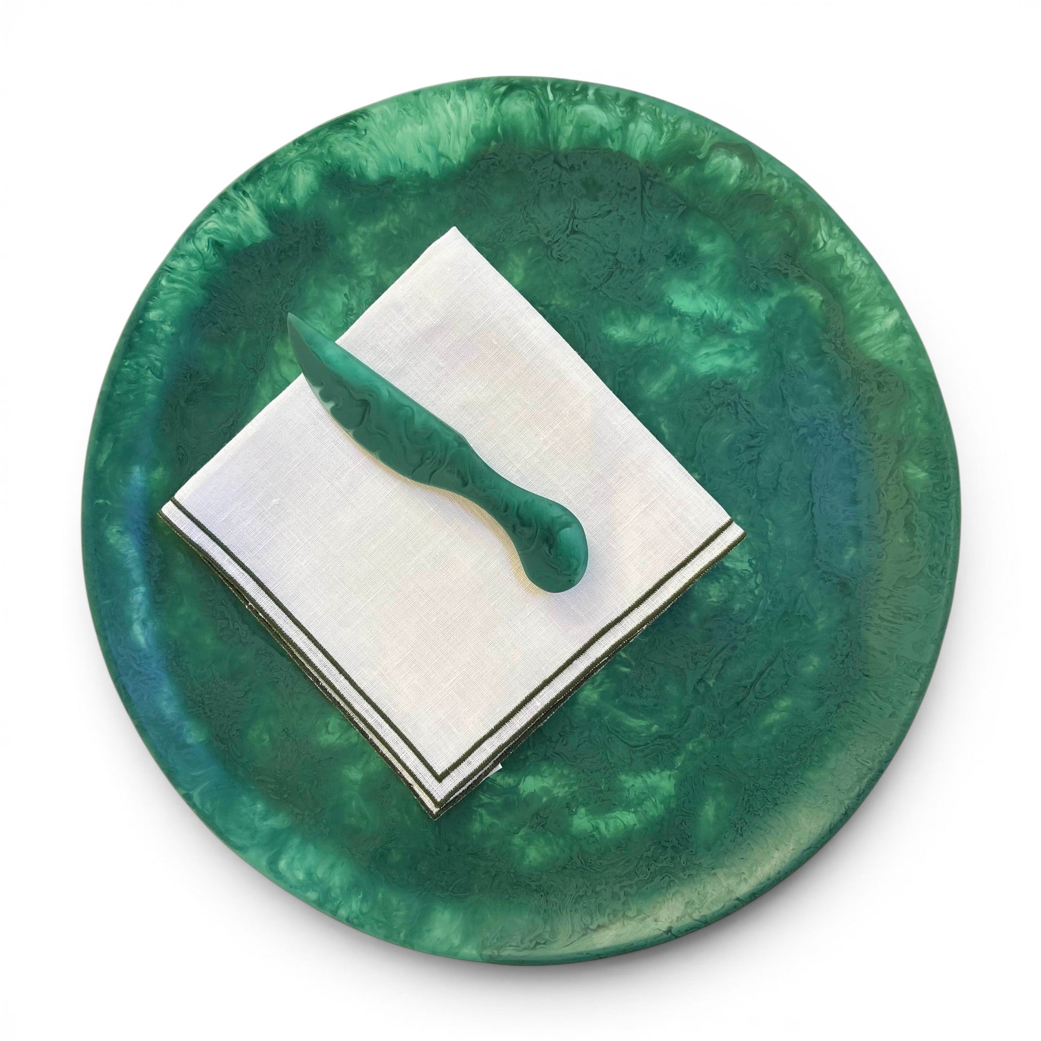 Large Platter, Vintage Green
