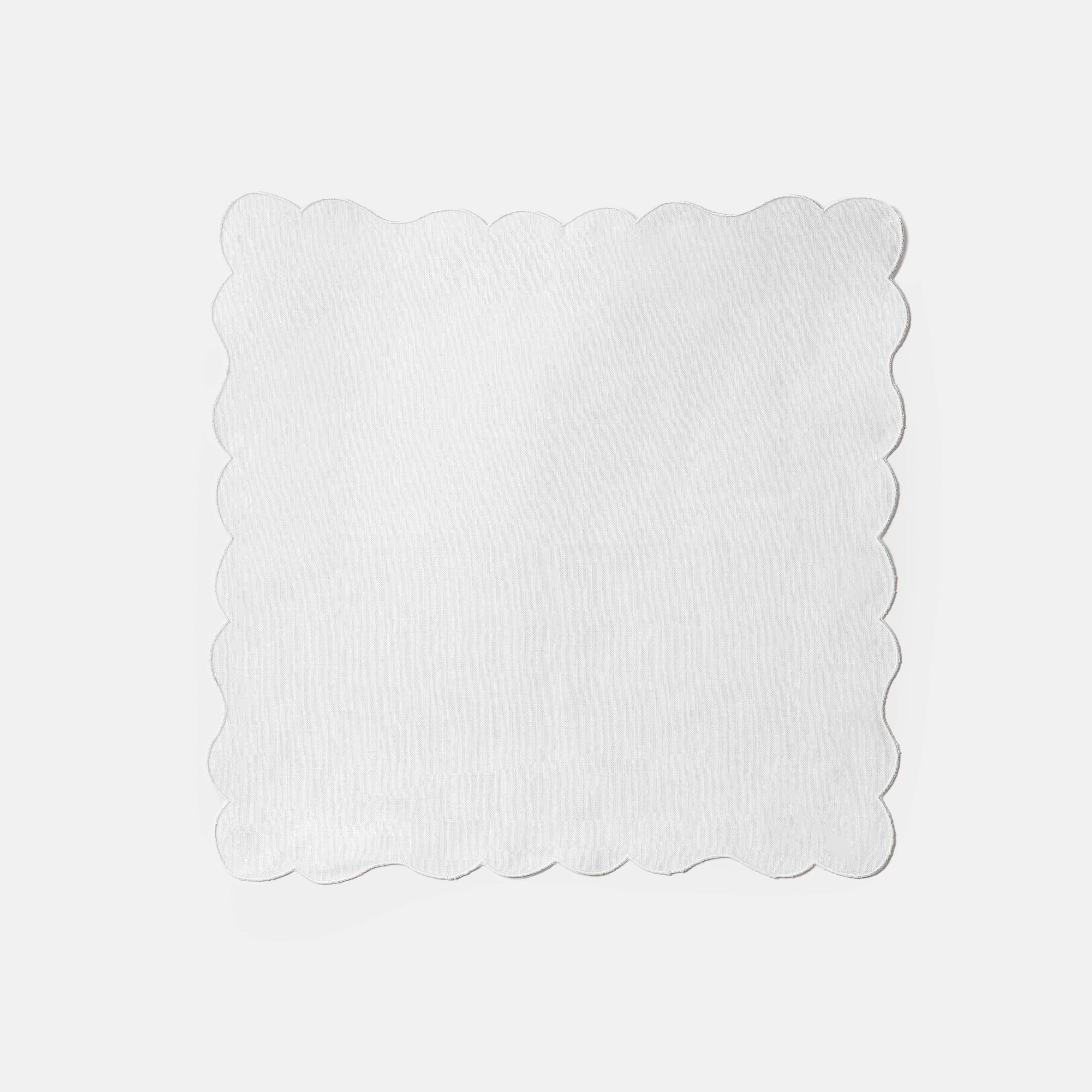 Scalloped Napkin, White - Pre Order Now