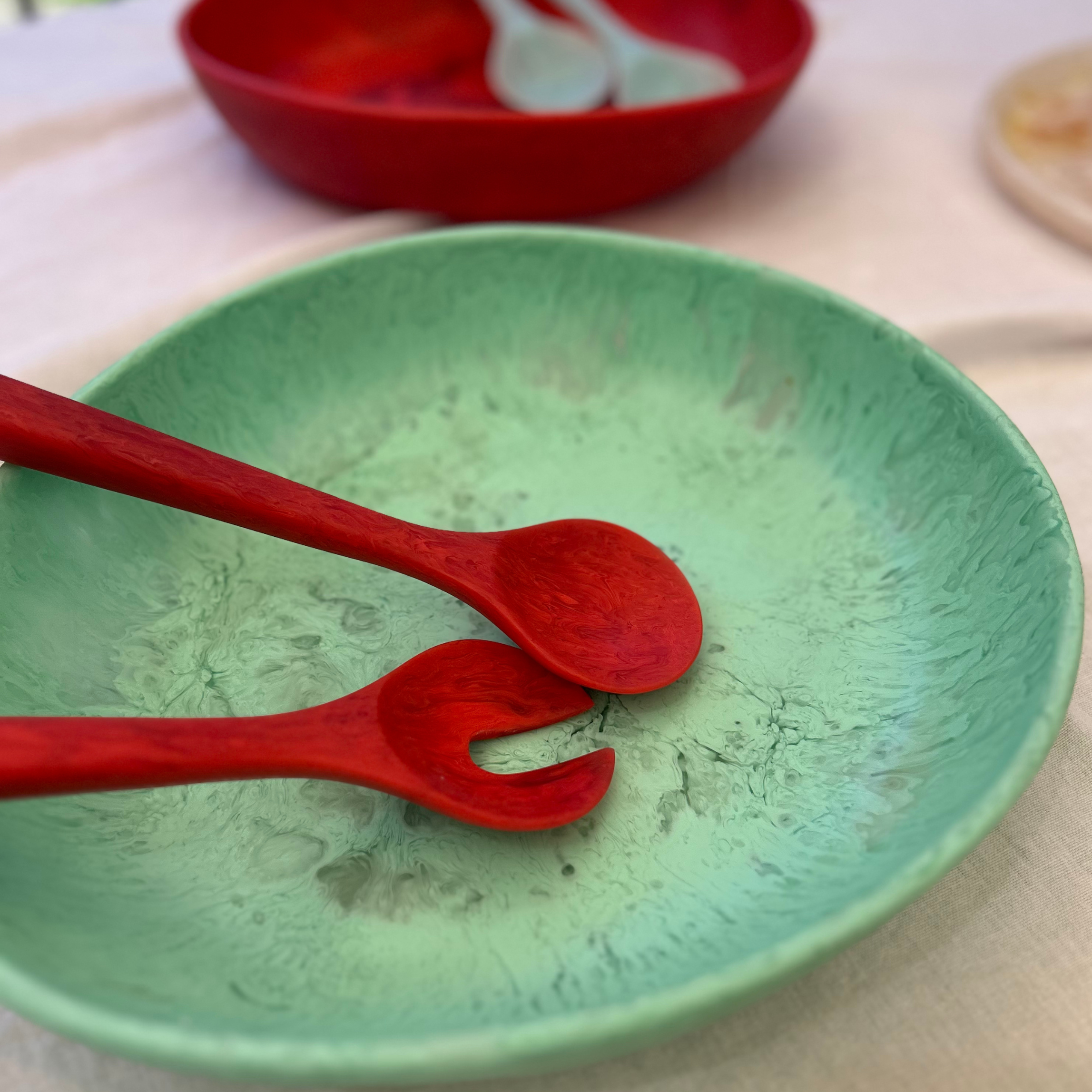 SALAD SERVERS - MARGHERITA RED